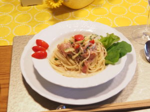 レモン香る♪ごまソースで冷製パスタ画像2