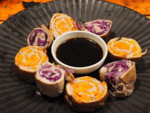 レッスン後のカラフル肉巻き画像