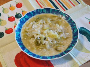 春キャベツでオニオングラタンリゾットの画像