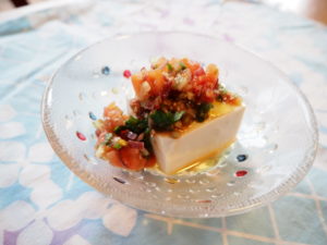 ガスパチョで冷ややっこ